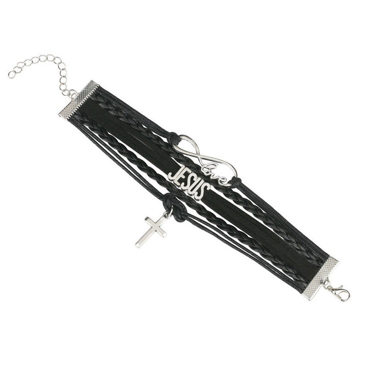 Christianartworkshop Jesus Hand Knit Multi-Layer Cross Bracelet - image 2