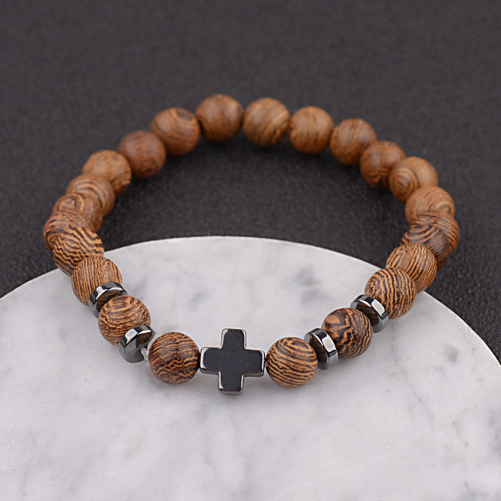 Christianartworkshop Cross Wooden Bead Bracelet - image 5