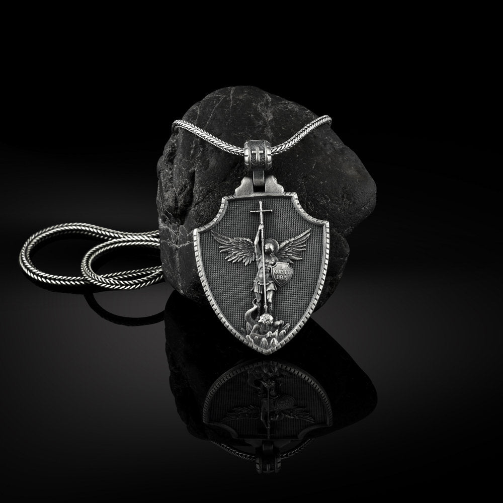 Christianartworkshop Archangel Saint Michael Shield Necklace1 - image 2