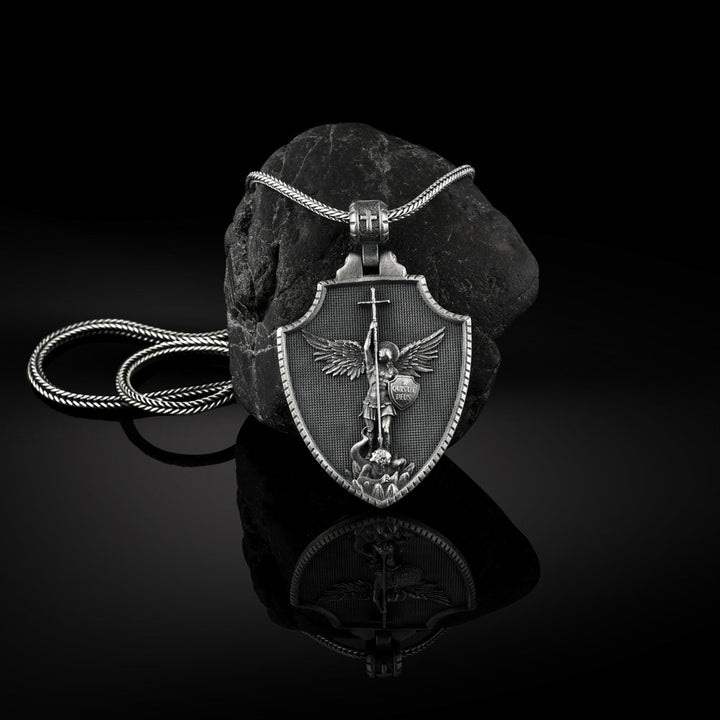 Christianartworkshop Archangel Saint Michael Shield Necklace1 - image 2