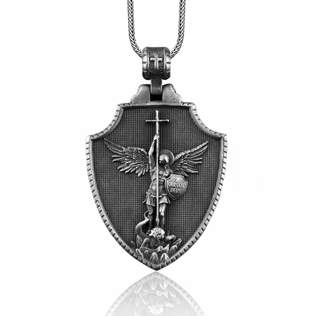Christianartworkshop Archangel Saint Michael Shield Necklace1 - ST. Michael - image 1