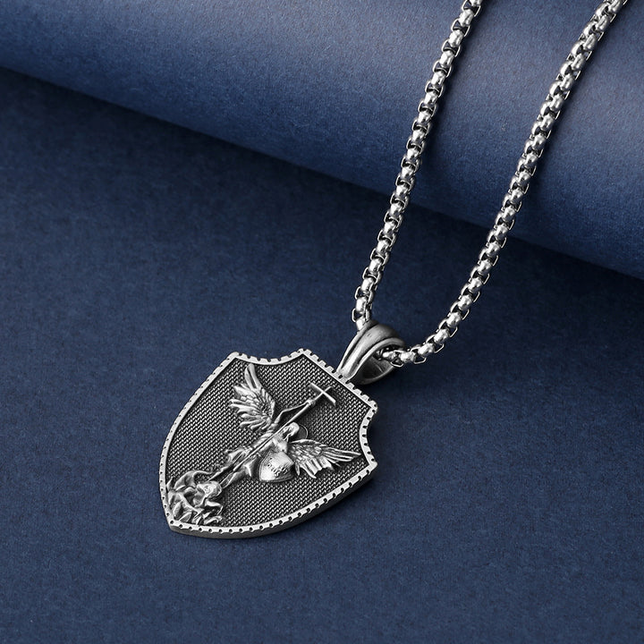 Christianartworkshop Archangel Saint Michael Shield Necklace1 - image 3