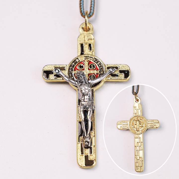 Olive Wood Pocket Rosary with Special-Made Saint Benedict Medal & Crucifix - image 2