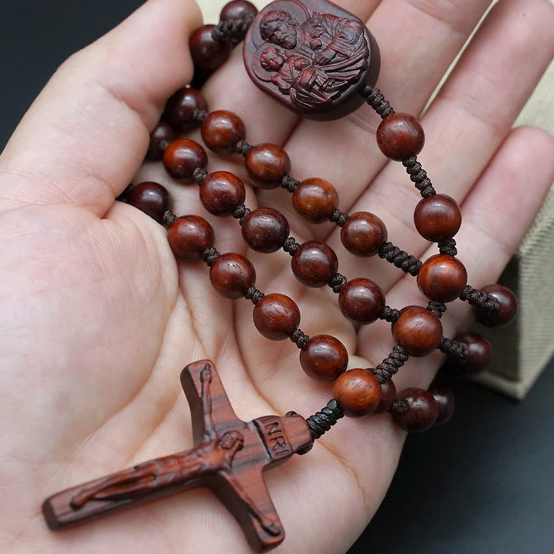 Christianartworkshop Olive Wood Beads Crucifix Prayer Rosary - image 3