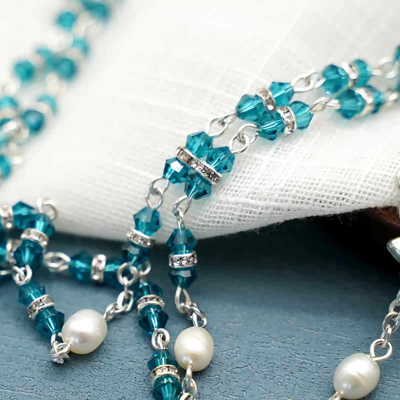 Christianartworkshop Alloy & Crystal Prayer Single Decade Rosary - image 5