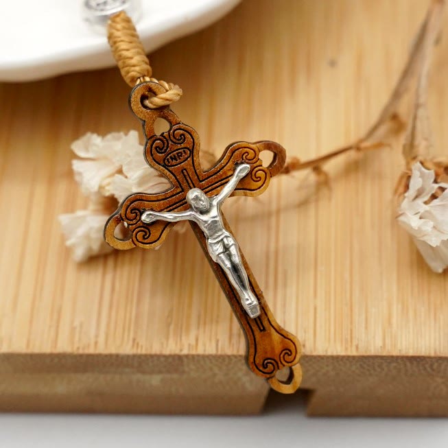 Christianartworkshop Handmade Olive Wood Beads Prayer Single Decade Rosary - image 3