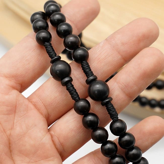 Christianartworkshop Olive Wood Beads Fifteen Decade Praying Rosary of the Blessed - image 4