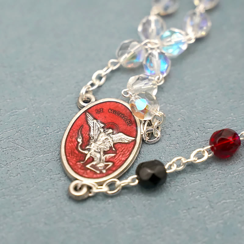 Christianartworkshop St. Michael the Archangel Crystal Blessing Rosary - image 3