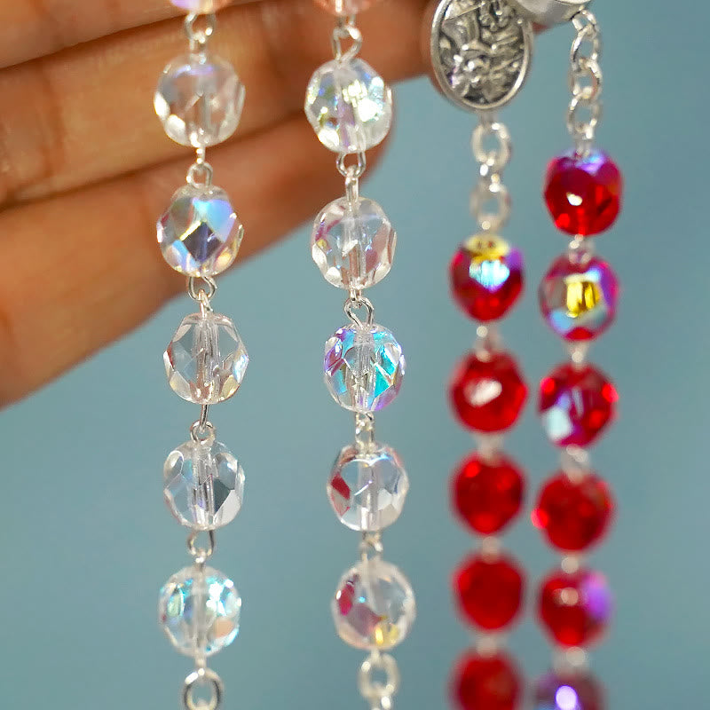 Christianartworkshop St. Michael the Archangel Crystal Blessing Rosary - image 5