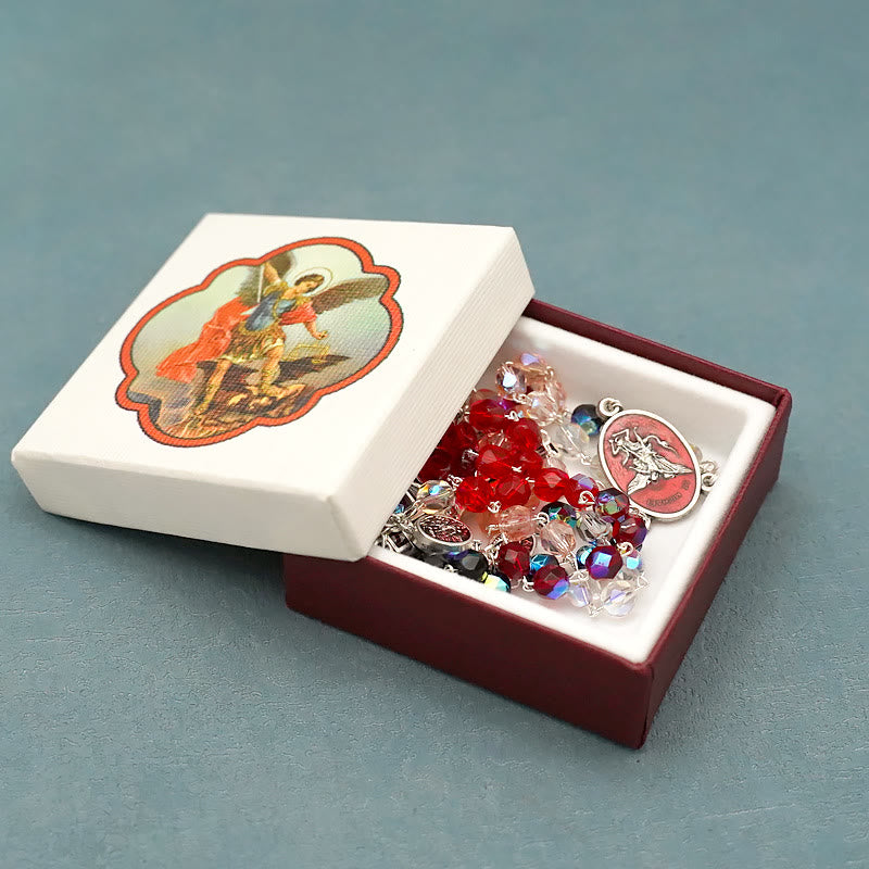 Christianartworkshop St. Michael the Archangel Crystal Blessing Rosary - image 6
