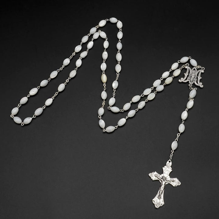 Christianartworkshop Blessed Virgin Mary: Catholic Mother-of-Pearl Rosary - image 5