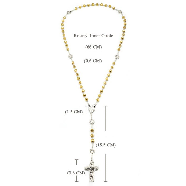Christianartworkshop Handmade Alloy Gold Prayer Beads with Jesus Shepherd Crucifix  - image 6