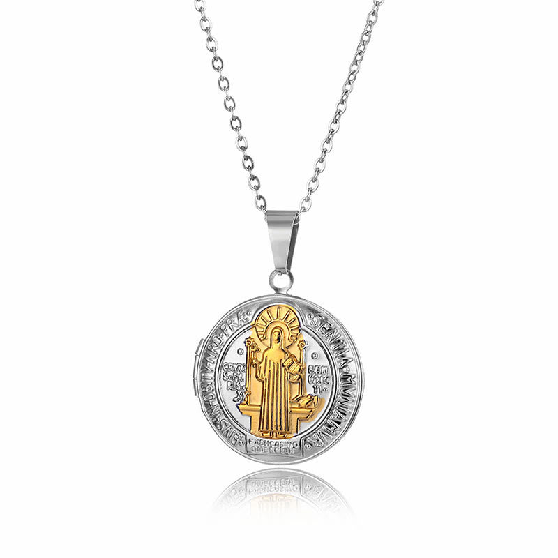 Christianartworkshop Classic St. Benedict Pendant Titanium Necklace - image 9