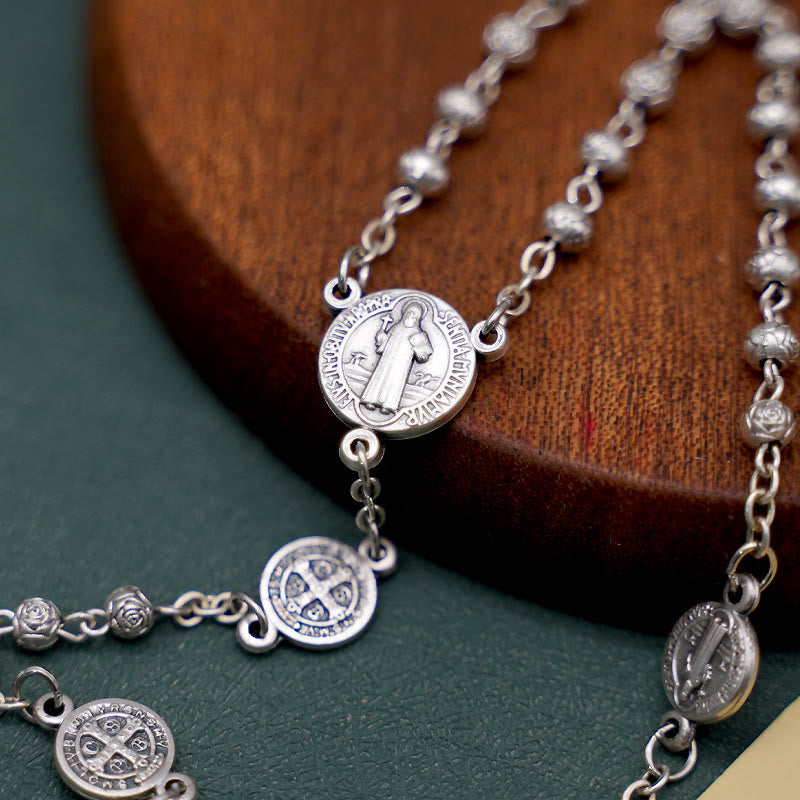 Christianartworkshop St. Benedict Alloy Refined Rosary - image 3
