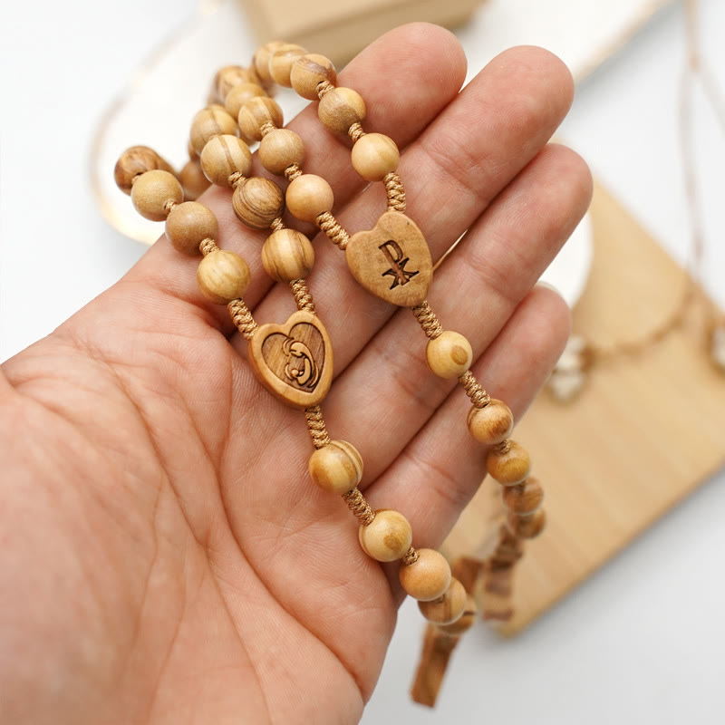 Christianartworkshop Handmade Olive Wood Quality Praying Rosary - image 3