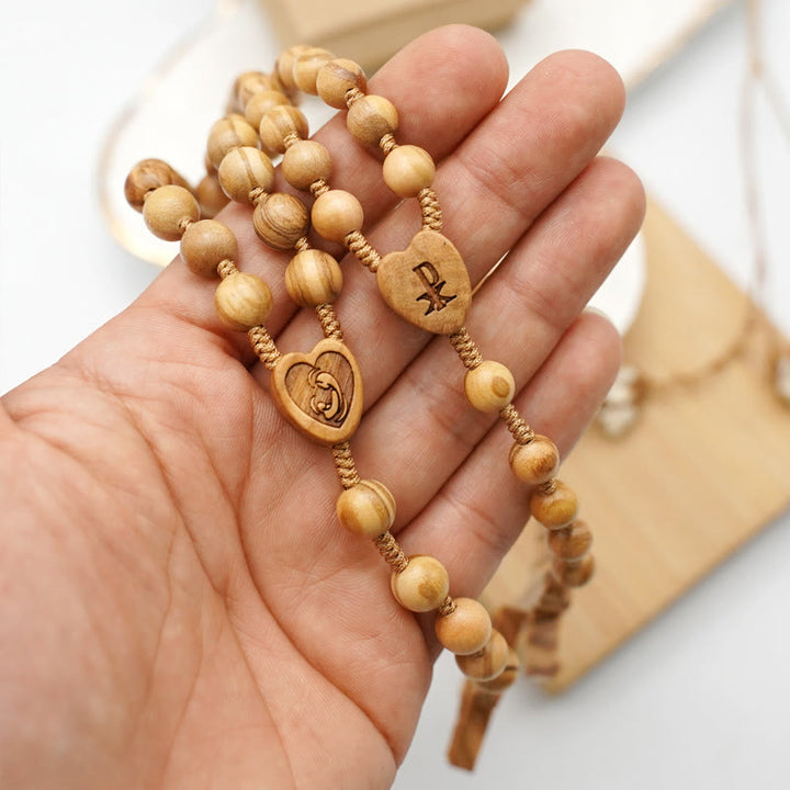 Christianartworkshop Handmade Olive Wood Quality Praying Rosary - image 3