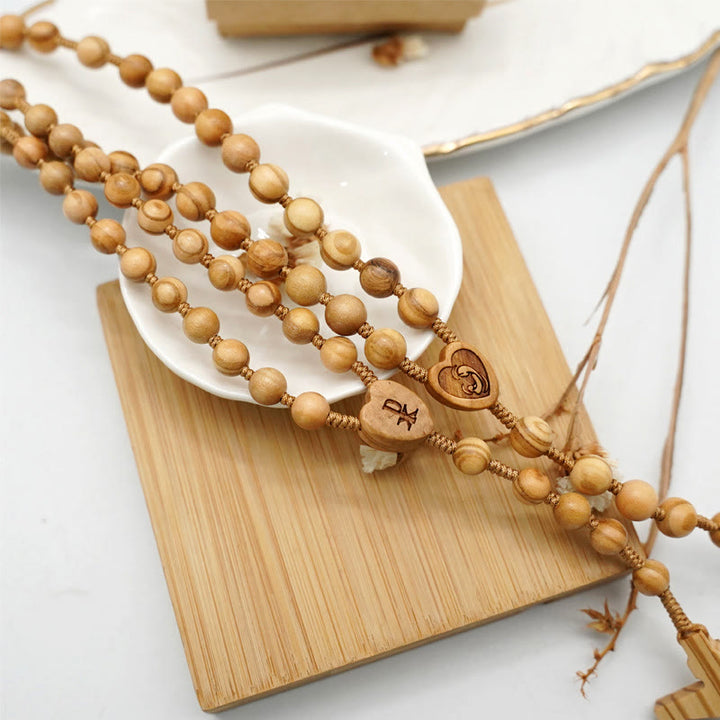 Christianartworkshop Handmade Olive Wood Quality Praying Rosary - image 4