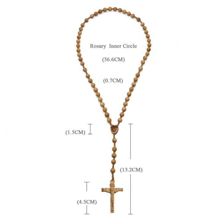 Christianartworkshop Handmade Olive Wood Quality Praying Rosary - 7mm Olive Beads - image 7