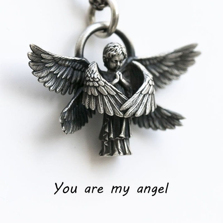 Christianartworkshop Praying Angel Wing Pendant Good Luck Necklace - image 2