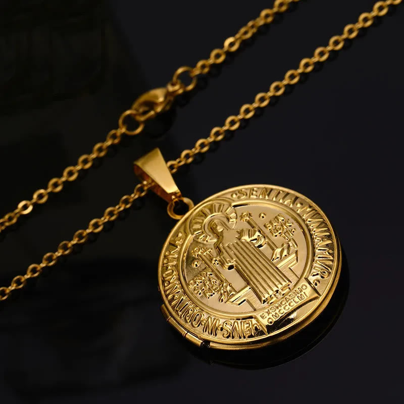 Christianartworkshop Classic St. Benedict Pendant Titanium Necklace - image 1