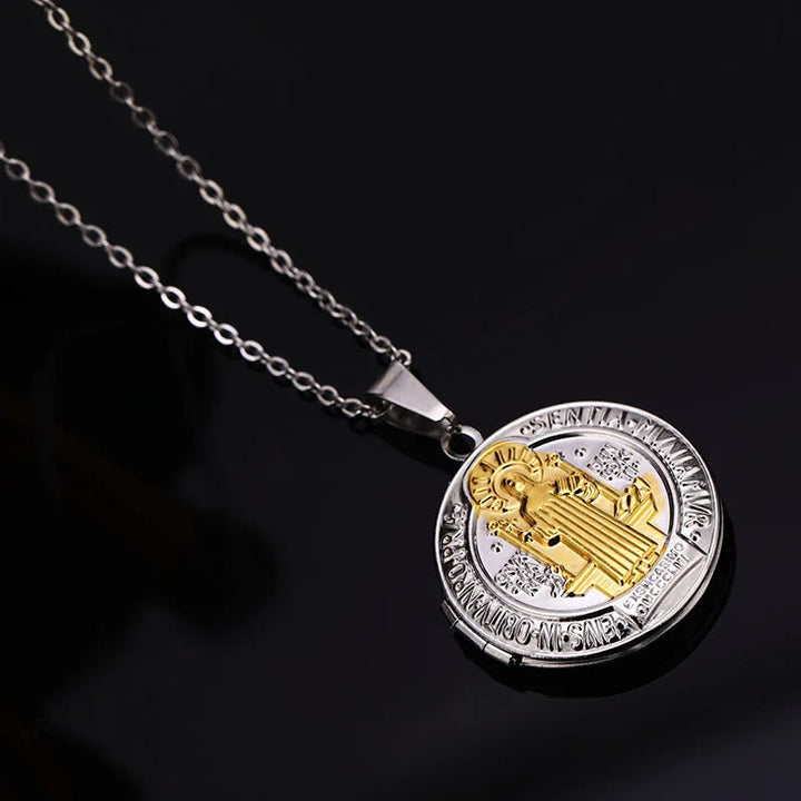 Christianartworkshop Classic St. Benedict Pendant Titanium Necklace - Multicolor - image 4