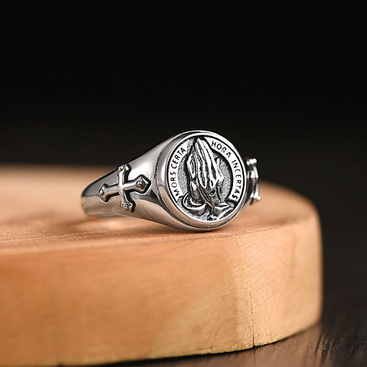 Christianartworkshop Praying Hands Adjustable Ring - Adjustable(From US 6 - US 10) - image 0