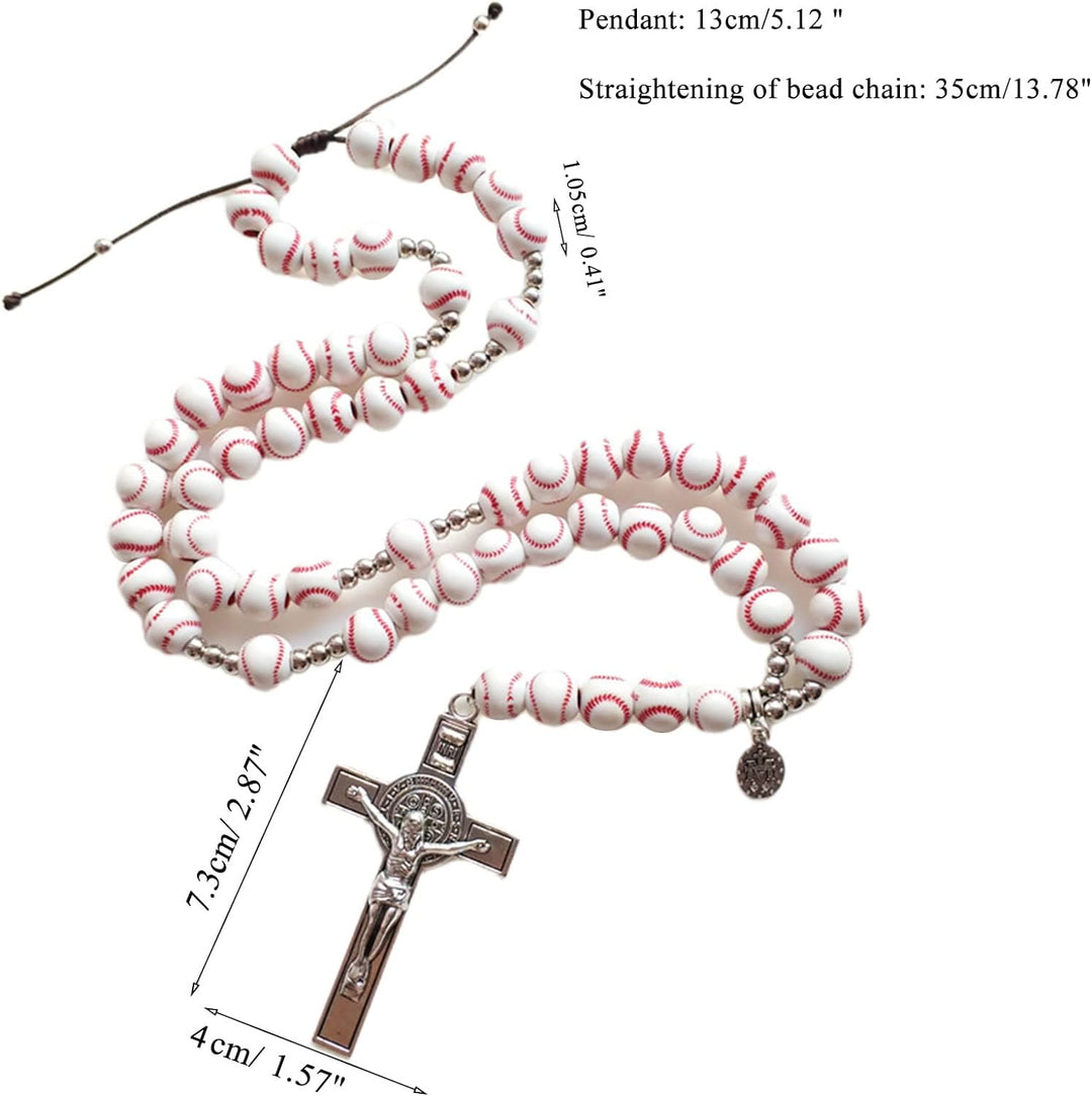 Hand Knit Basketball Spherical Beads Sports Prayer Rosary - image 5
