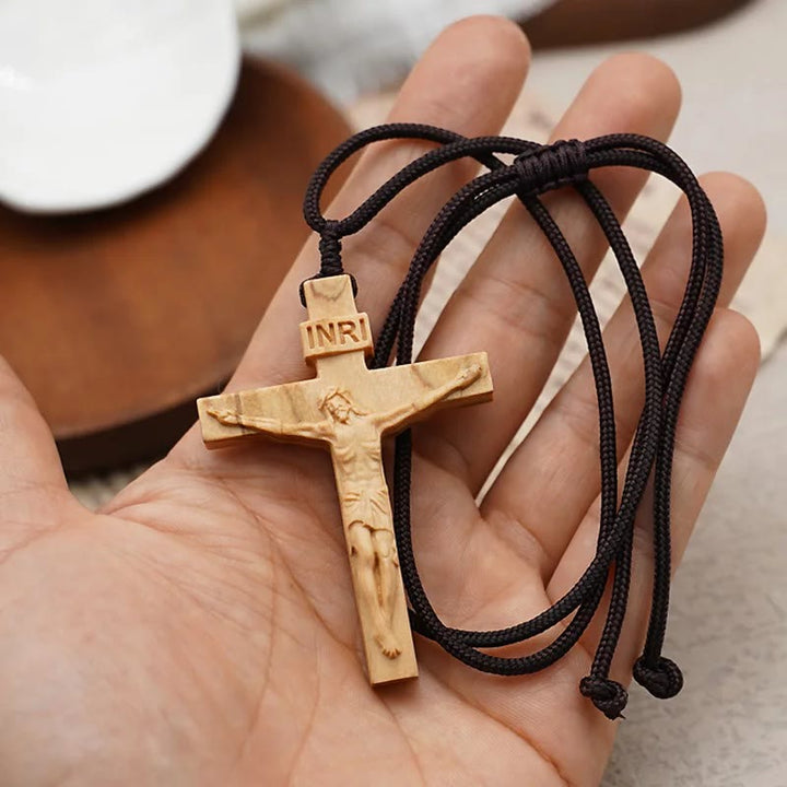 Christianartworkshop FAITH AS YOUR ARMOR: Jesus Crucifix Wooden Necklace - image 7