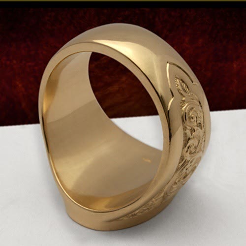 Christianartworkshop Virgin Mary Blessing Badge Hand Engraved Religious Ring - image 4