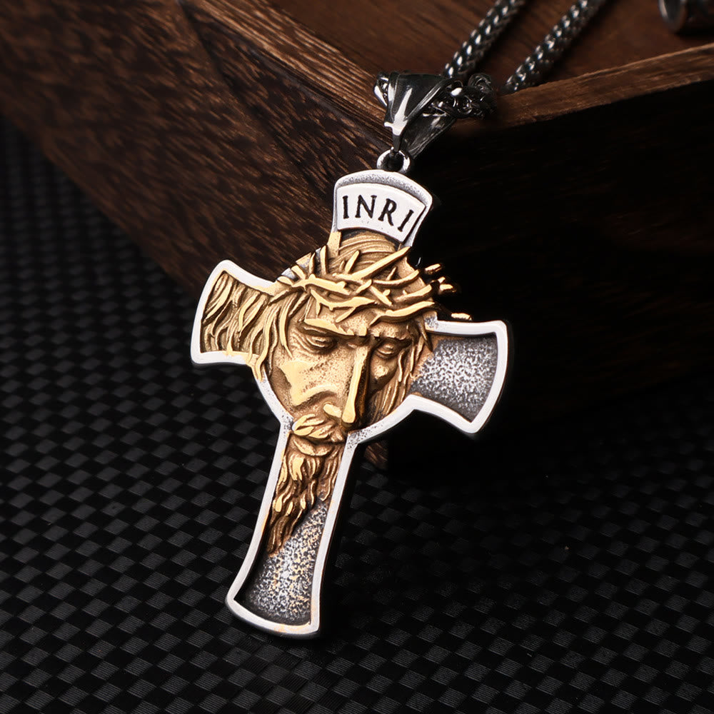 Christianartworkshop Jesus Cross Jewelry Necklace - Silver-gold - image 8