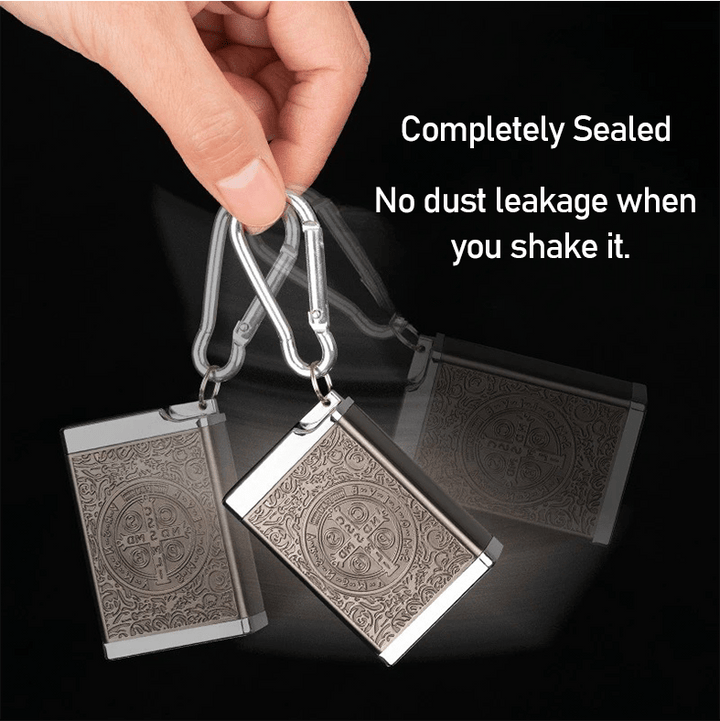 Portable St. Benedict Cross Medallion Cigarette Sealed Insulated Ashtray - image 3