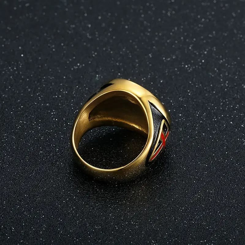 Christianartworkshop Knight's Armor Shield Protection Titanium Ring - image 5