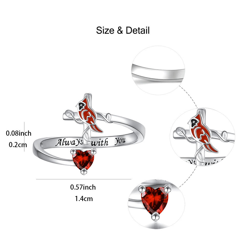 Christianartworkshop The Vitality of Jesus: Red Cardinal Adjustable Ring - image 4
