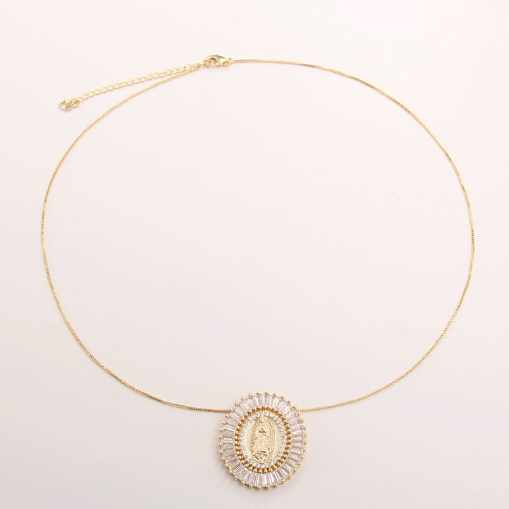 Christianartworkshop Our Lady of Guadalupe Zirconia Amulet Pendant Necklace - image 5