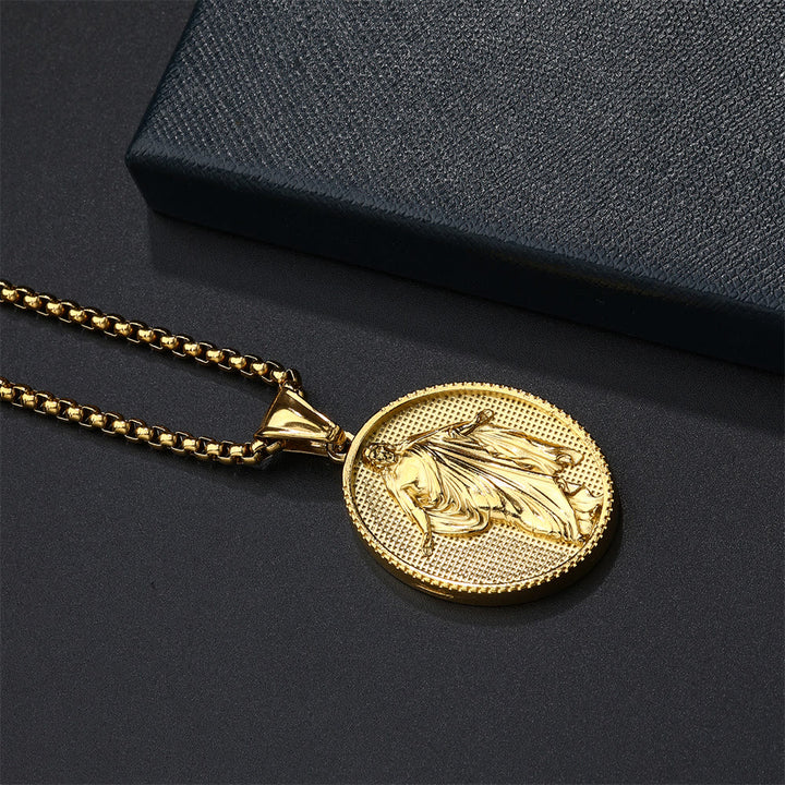 Christianartworkshop Jesus Medallion Pendant Blessing Necklace - image 7