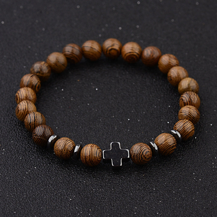 Christianartworkshop Cross Wooden Bead Bracelet - image 4