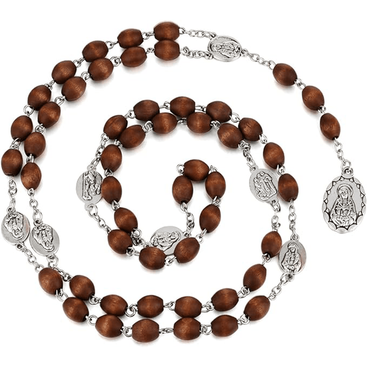 Seven Sorrows Olive Wood Rosary of the Virgin Mary - image 6