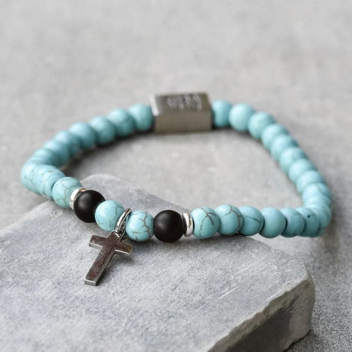 Christianartworkshop Blessing Turquoise Stretch Bracelet - image 3
