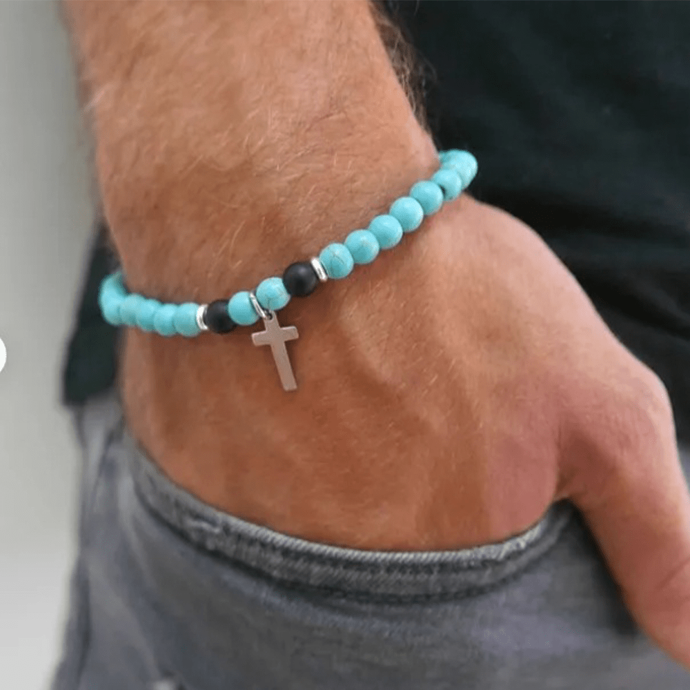 Christianartworkshop Blessing Turquoise Stretch Bracelet - image 1