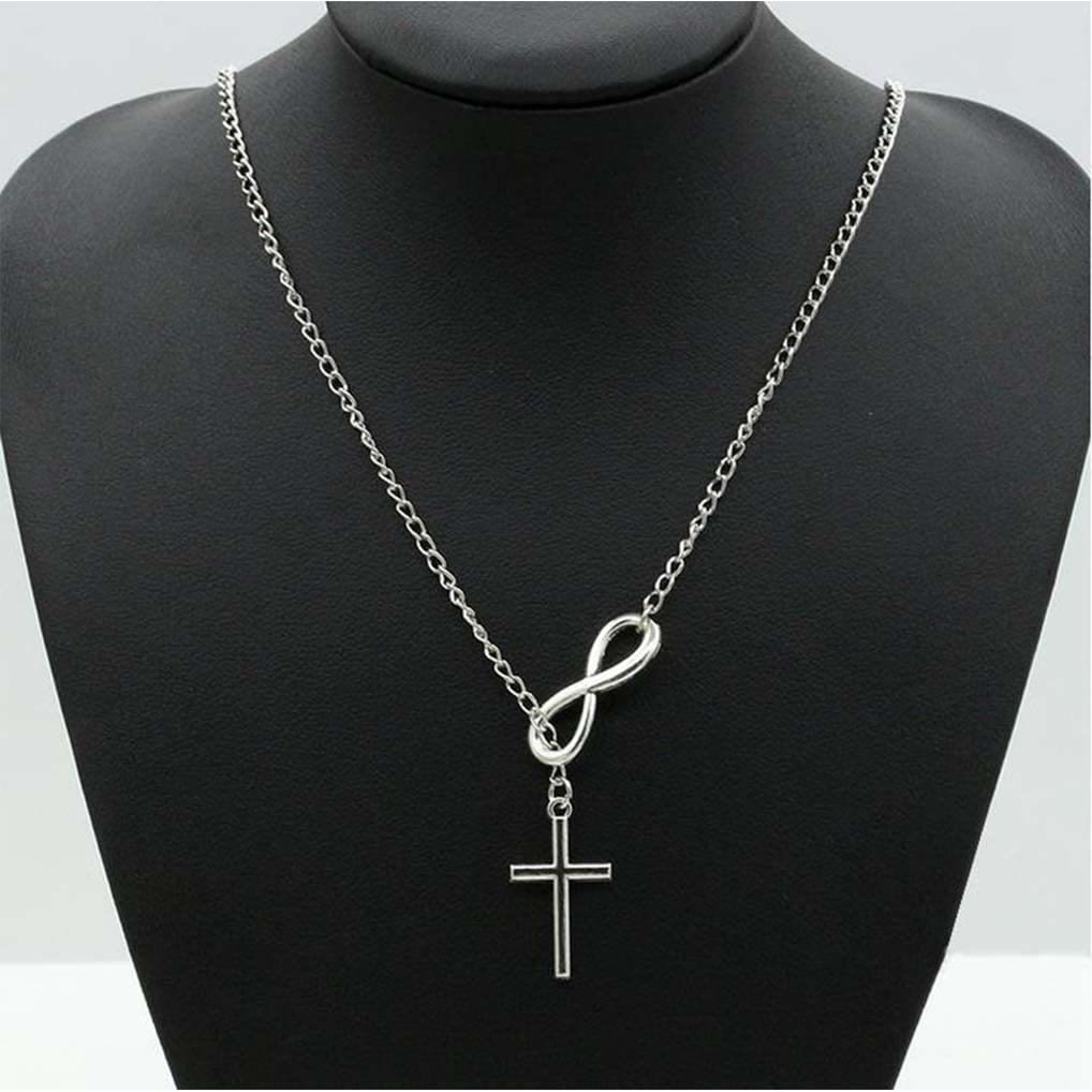 Christianartworkshop Eternal Infinity Symbol & Cross Silver Necklace - image 5