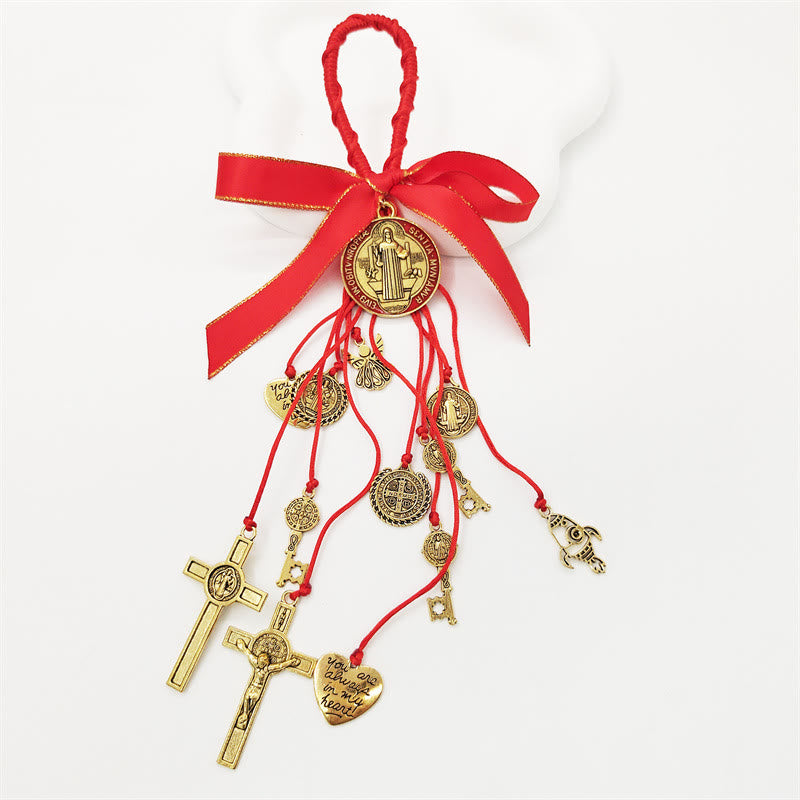 St. Benedict House Blessing Protection Medals Home/Car Hanger - Golden - image 8