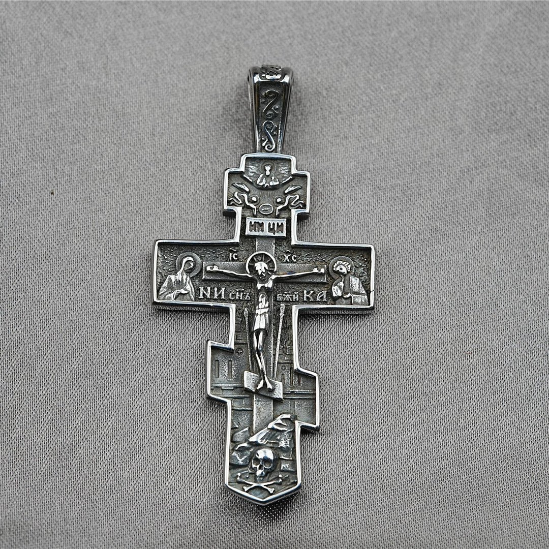 Christianartworkshop Titanium Orthodox Jesus Crucifix Necklace Protection Jewelry - image 3