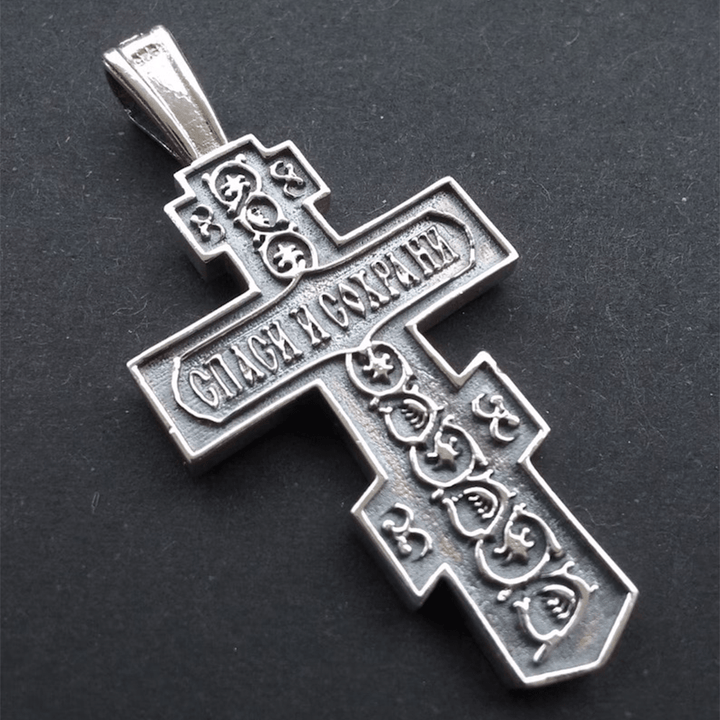 Christianartworkshop Titanium Orthodox Jesus Crucifix Necklace Protection Jewelry - image 2