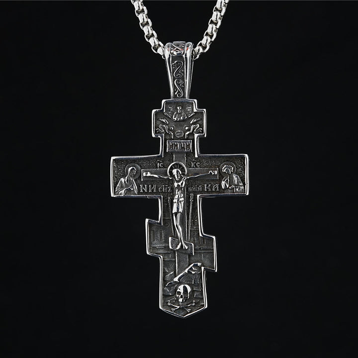 Christianartworkshop FAITH AS YOUR ARMOR: Orthodox Jesus Crucifix Necklace - image 1