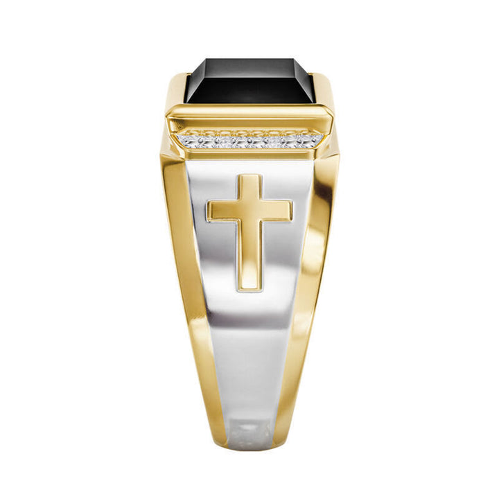 Christianartworkshop Faith Two Tone Plated Cross Ring - With God All Things Are Possible - image 4