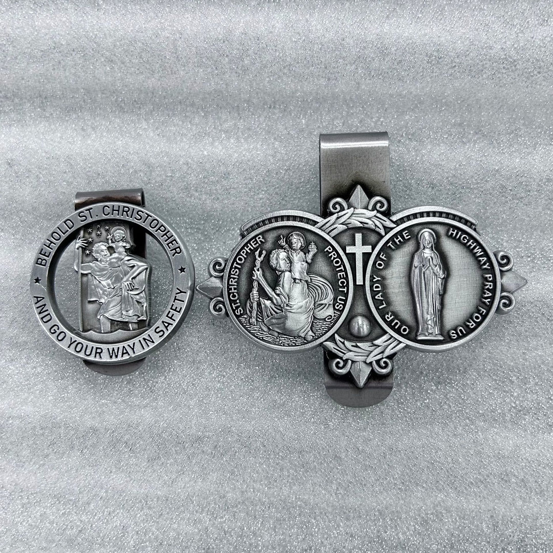 Christianartworkshop Saint Christopher Visor Clip Auto Accessories - image 1