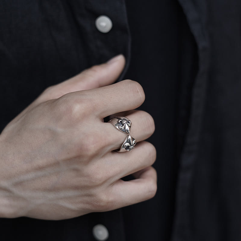 Christianartworkshop Medieval Retro Cross Iris Ring - image 4