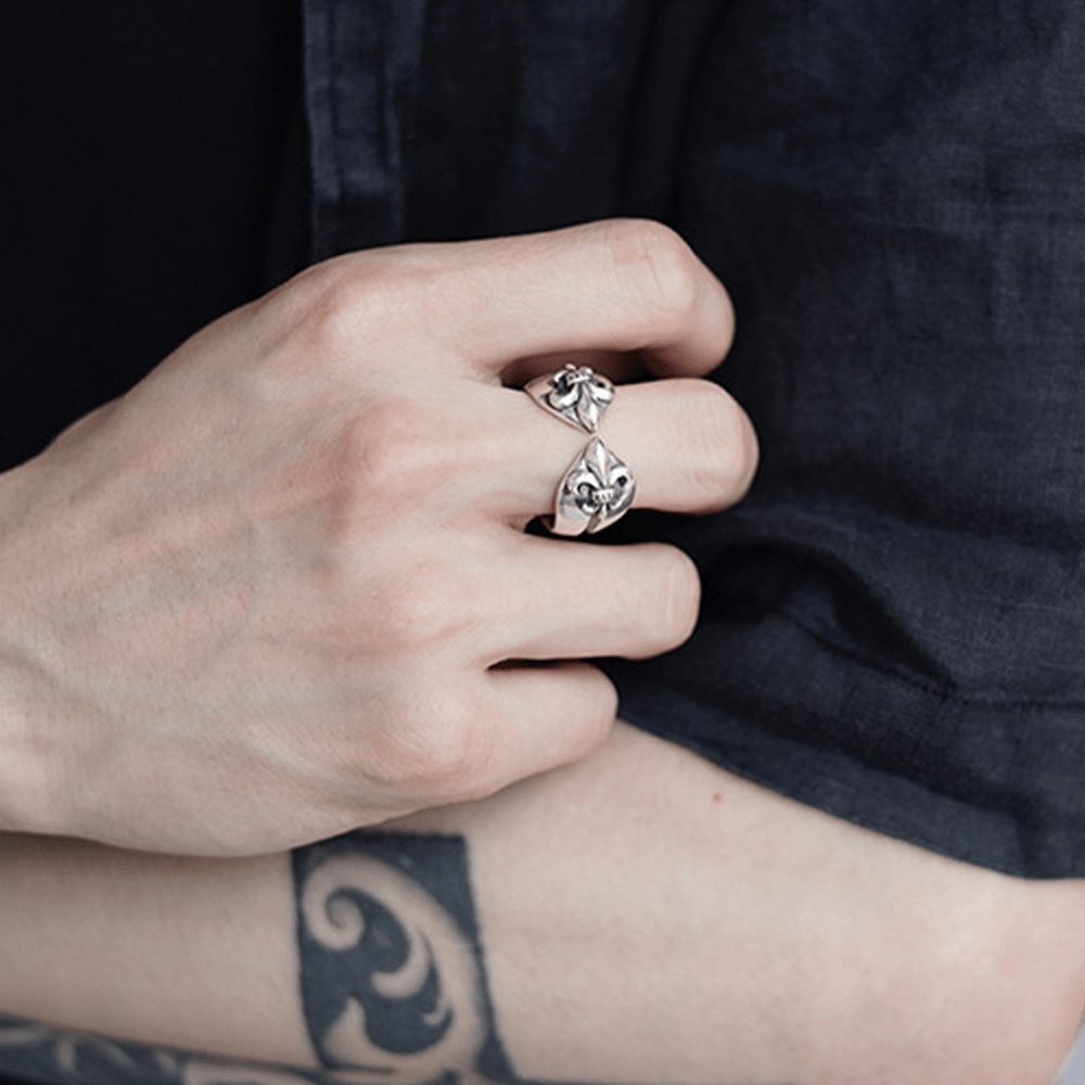 Christianartworkshop Medieval Retro Cross Iris Adjustable Ring - image 7