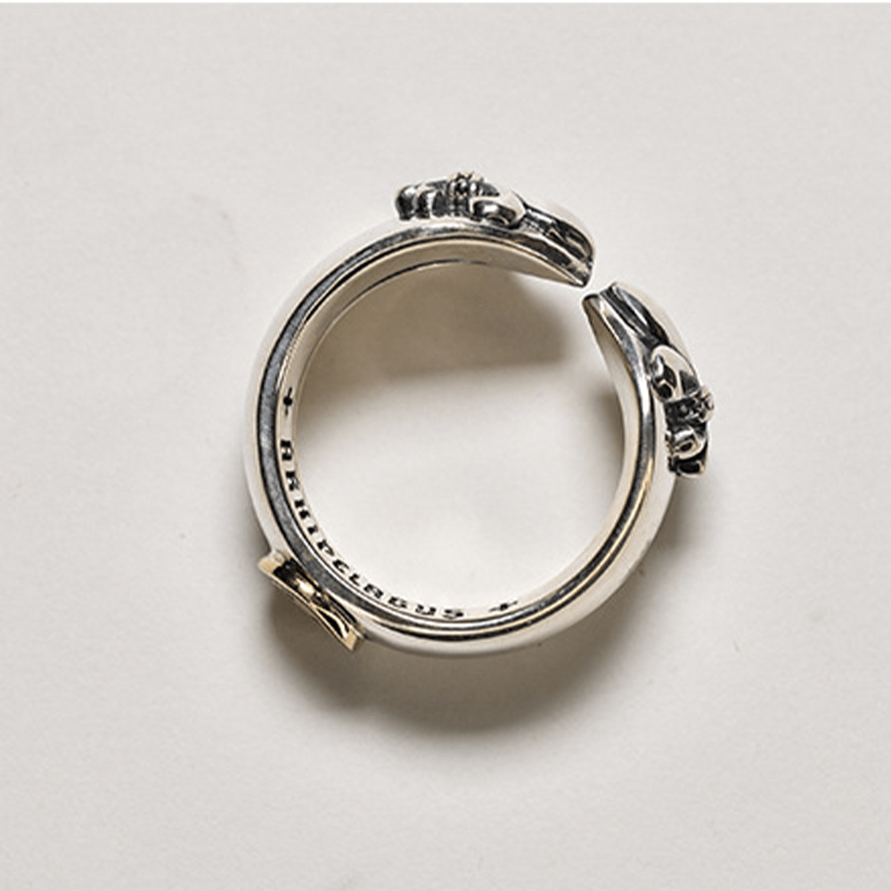 Christianartworkshop Medieval Retro Cross Iris Adjustable Ring - image 4