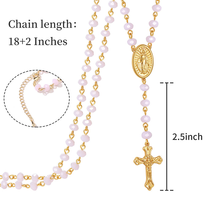 Christianartworkshop Virgin Mary Medal & Crucifix Pendant Necklace - image 24